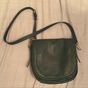 Deep Green Fossil Crossbody Purse